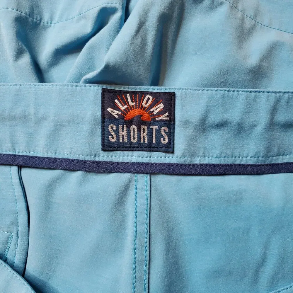 Faherty Men's Size 36 All Day Shorts Drawstring Light Blue